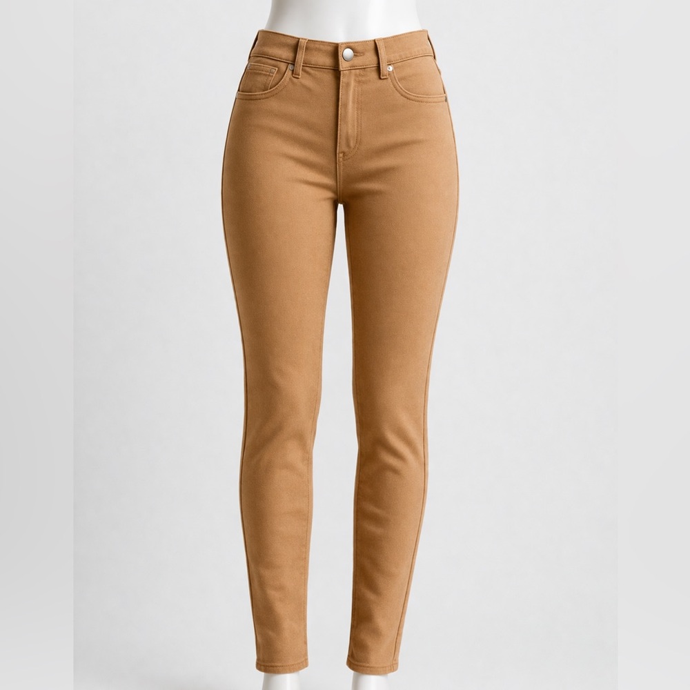 Uniqlo HEATTECH Extra Stretch Leggings Pants Beige XS High Rise Skinny